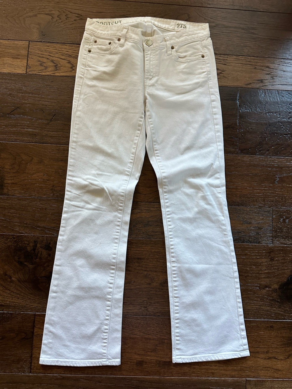 J.Crew Women’s White Bootcut Jeans- size 27S